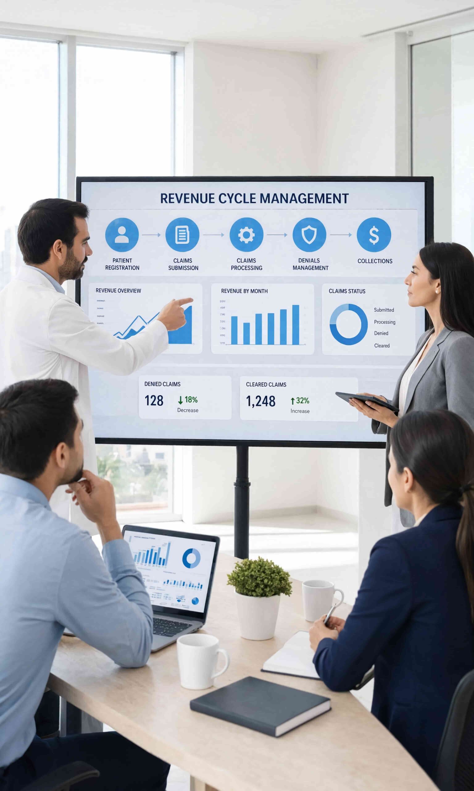 Team reviewing the revenue cycle